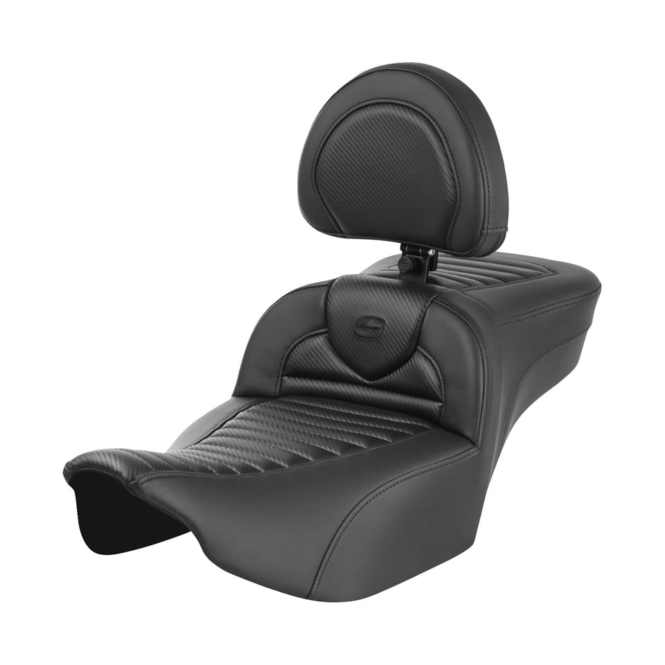 SADDLEMEN - ROADSOFA™ EXTENDED REACH SEAT - CARBON FIBER - FLTR/FLHX '23-'24 - SET 1