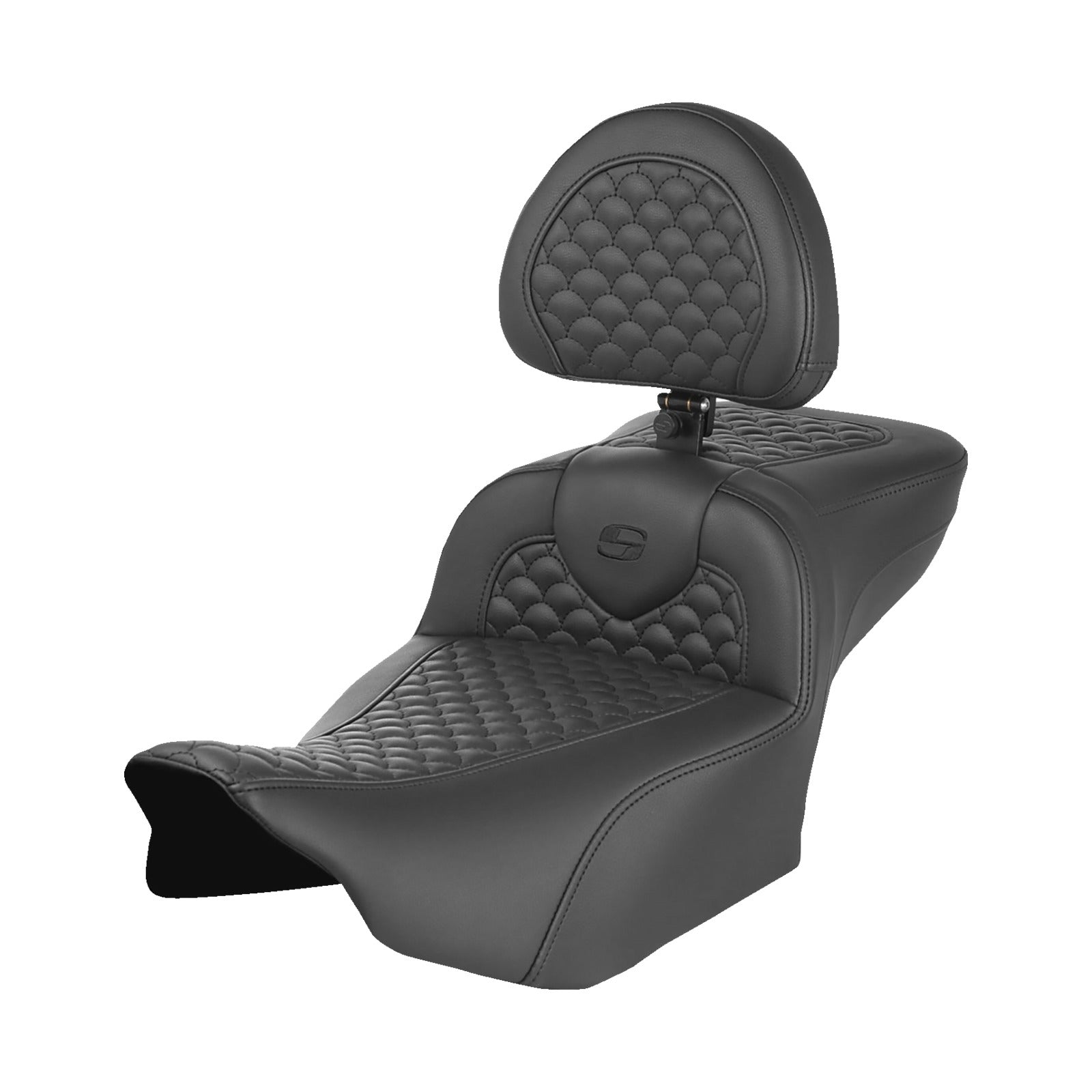 SADDLEMEN - ROADSOFA™ SEAT - DRAGON SCALE STITCH - EXTENDED REACH - FLTR/FLHX '23-'25