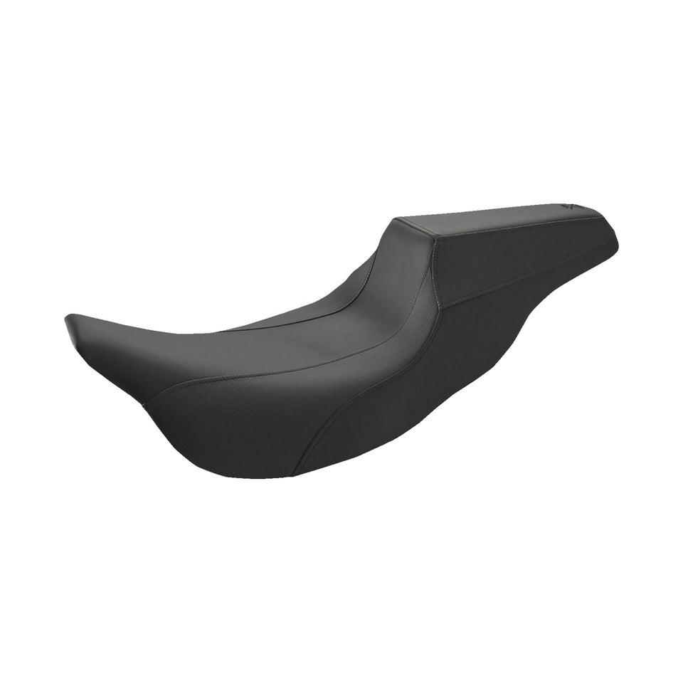 SADDLEMEN - FXR DIVISION SIGNATURE SERIES SEAT - BLACK W/ PERFORATED INSERTS - FLH/FLT '23-'24
