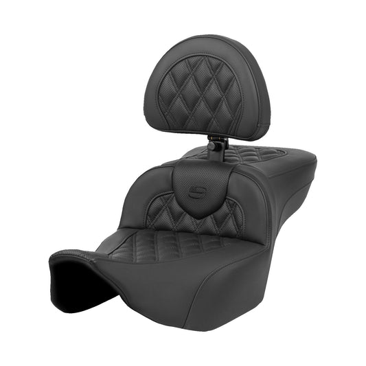 SADDLEMEN - HEATED ROADSOFA™ SEAT - EXTENDED REACH - W/ BACKREST - FLT/FLH '23-‘24