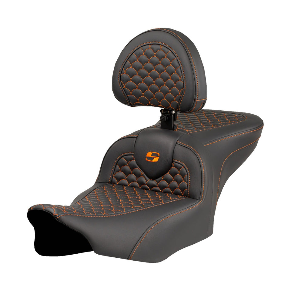 SADDLEMEN - ROADSOFA™ SEAT - DRAGON SCALE STITCH - FLTR/FLHX '23-'24