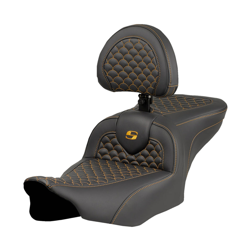 SADDLEMEN - ROADSOFA™ SEAT - DRAGON SCALE STITCH - FLTR/FLHX '23-'24