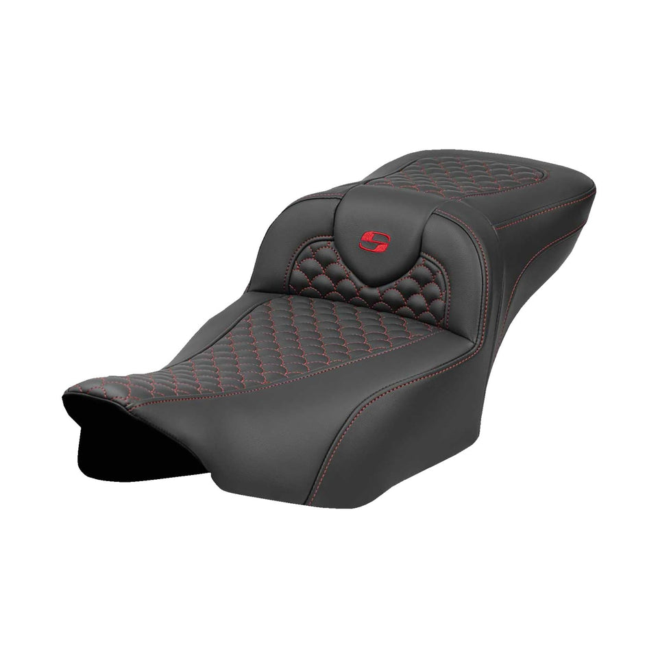 SADDLEMEN - ROADSOFA™ EXTENDED REACH SEAT - DRAGON SCALE STITCH - FLTR/FLHX '23-'24