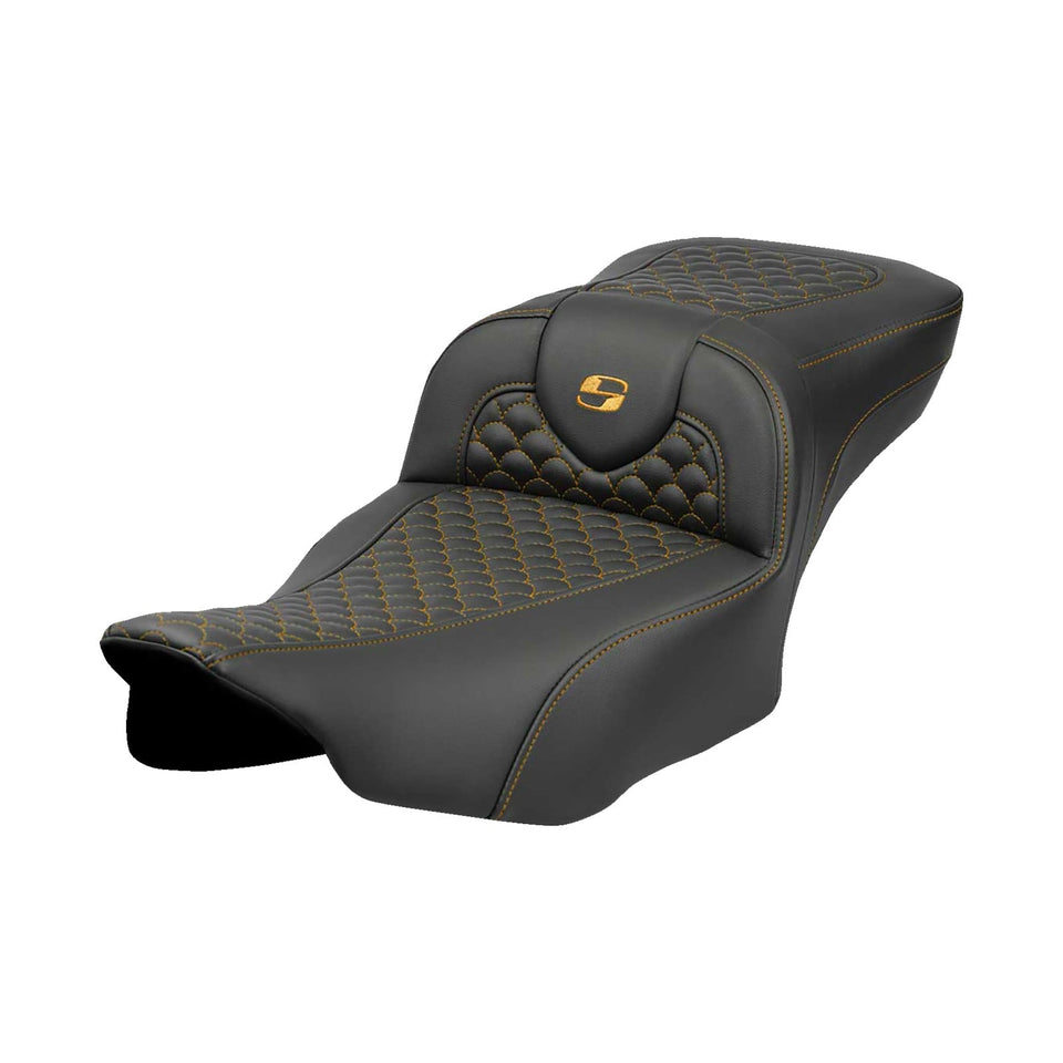 SADDLEMEN - ROADSOFA™ EXTENDED REACH SEAT - DRAGON SCALE STITCH - FLTR/FLHX '23-'24