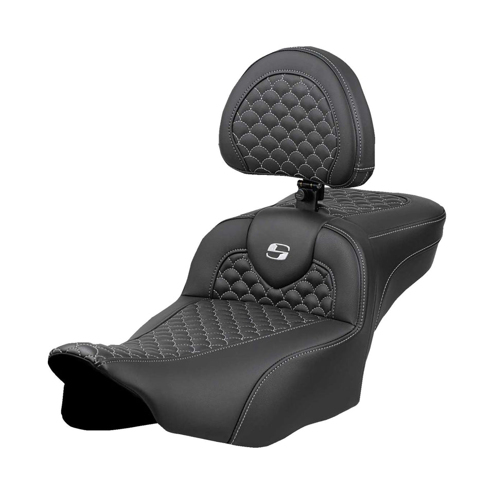 SADDLEMEN - ROADSOFA™ EXTENDED REACH SEAT - DRAGON SCALE STITCH - '23-'24