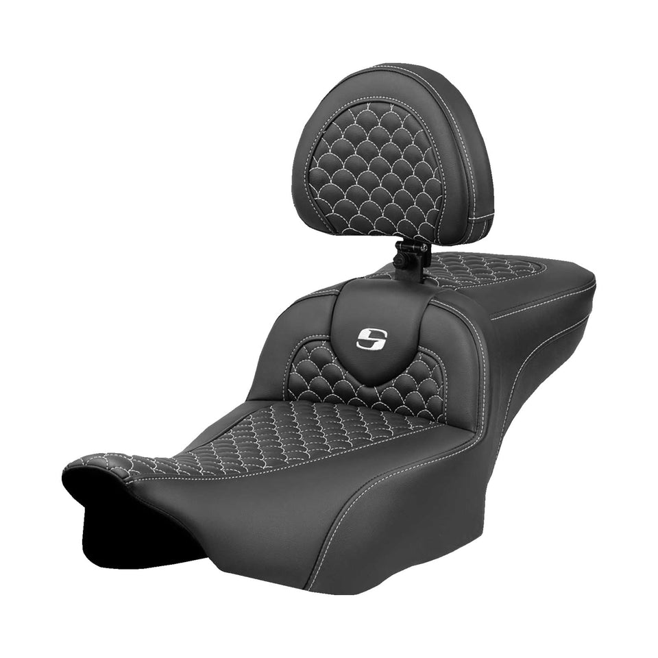 SADDLEMEN - ROADSOFA™ EXTENDED REACH SEAT - DRAGON SCALE STITCH - FLTR/FLHX '23-'24