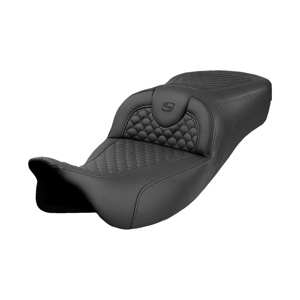 SADDLEMEN - ROADSOFA™ EXTENDED REACH SEAT - DRAGON SCALE STITCH - FLH/FLT '08-'24