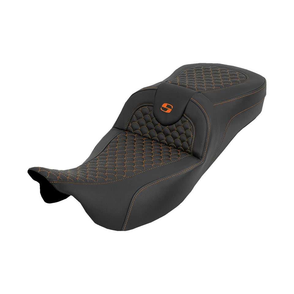 SADDLEMEN - EXTENDED REACH ROADSOFA™ SEAT - DRAGON SCALE - '08-'25