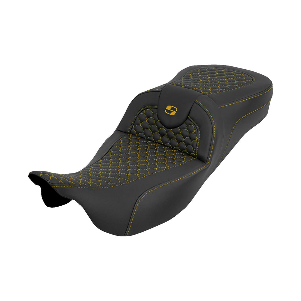 SADDLEMEN - EXTENDED REACH ROADSOFA™ SEAT - DRAGON SCALE - '08-'25