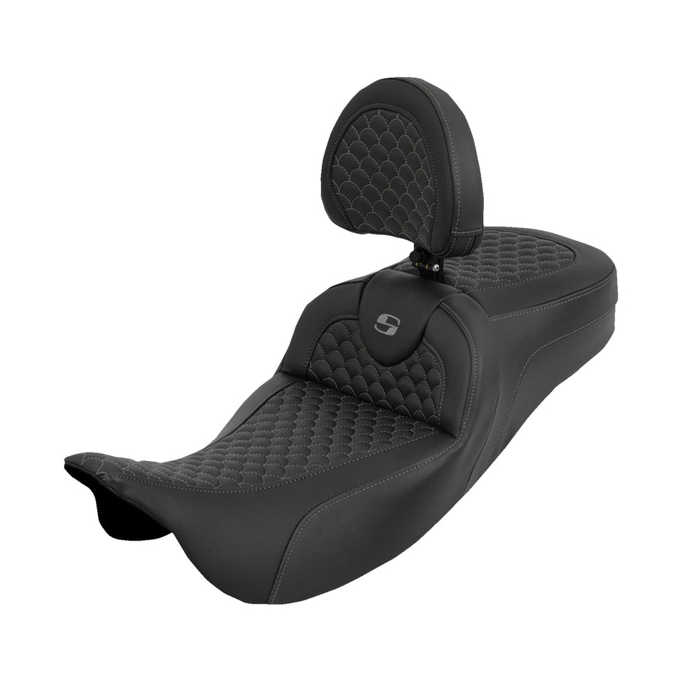 SADDLEMEN - EXTENDED REACH ROADSOFA™ SEAT - DRAGON SCALE - TOURING '08-'25