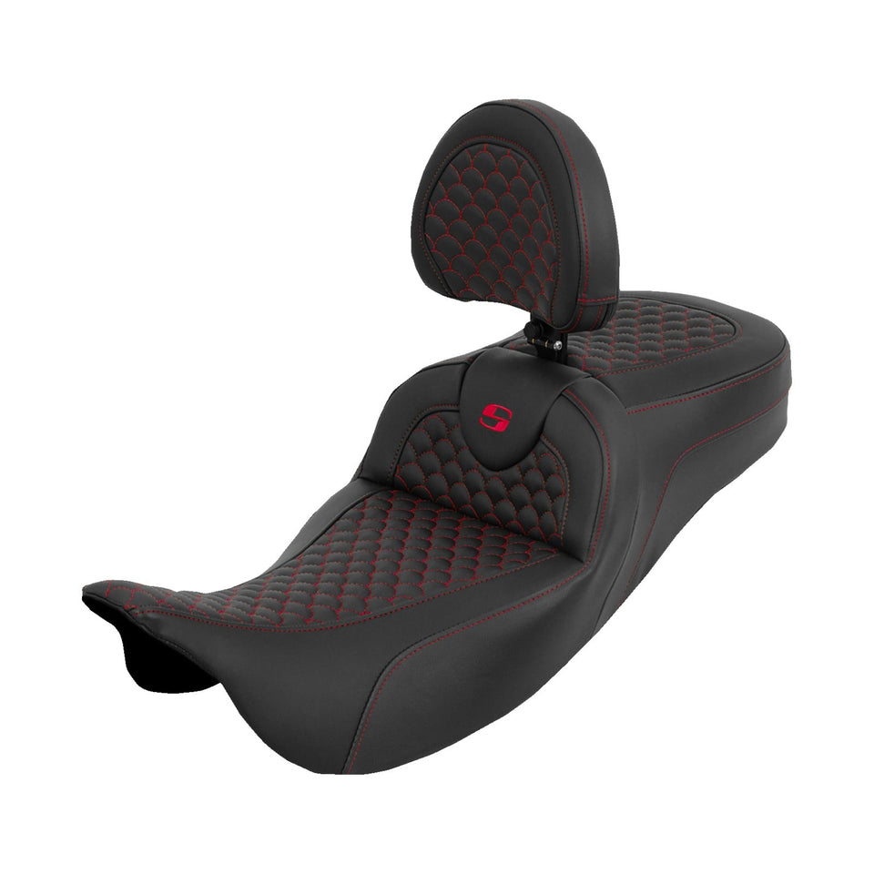 SADDLEMEN - EXTENDED REACH ROADSOFA™ SEAT - DRAGON SCALE - TOURING '08-'25