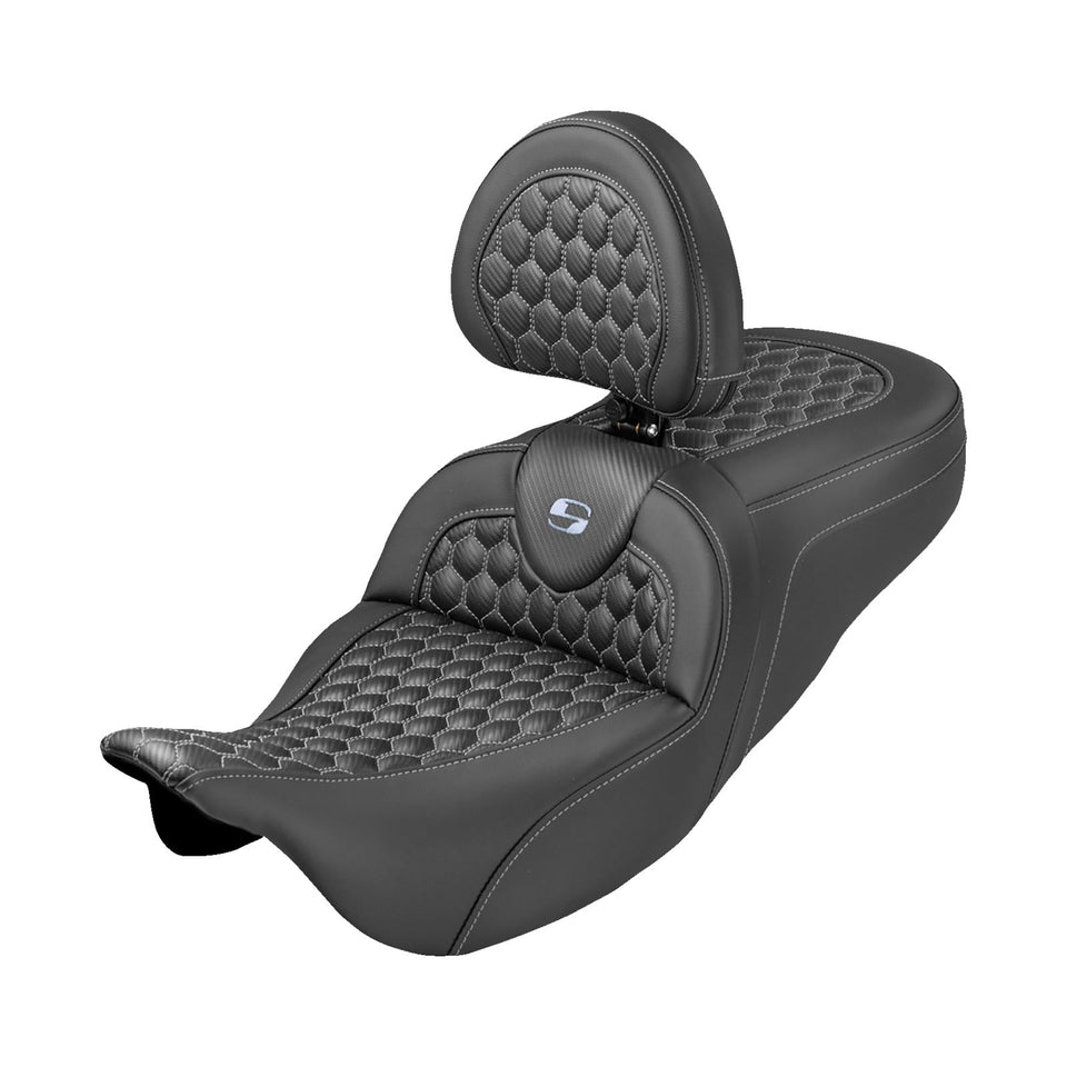 SADDLEMEN - ROADSOFA™ SEAT - HONEYCOMB STITCH - '08-'25