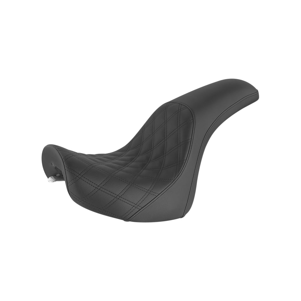 SADDLEMEN - PROFILER SEAT - FRONT LATTICE/REAR SMOOTH - BLACK - FXSTD '01-'07