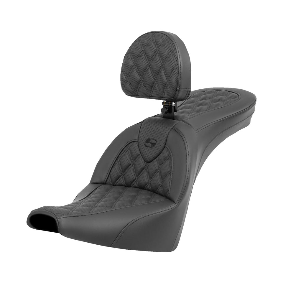 SADDLEMEN - ROADSOFA™ SEAT - WITH BACKREST - FXBB/FXST '18-'24 - FAT BOB / STREET BOB