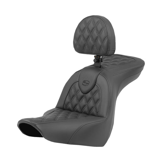 SADDLEMEN - ROADSOFA™ SEAT - WITH BACKREST - FXLR/FLSB '18-'23 - SPORT GLIDE / LOW RIDER