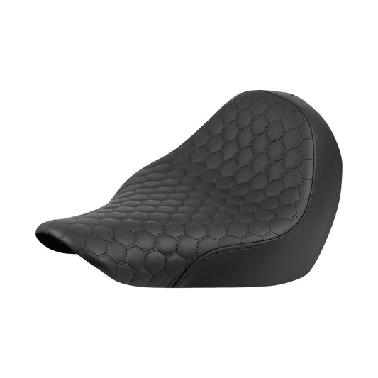 SADDLEMEN - RENEGADE(TM) SOLO SEAT - BLACK - HONEYCOMB - FXLR/FLSB '18-'25
