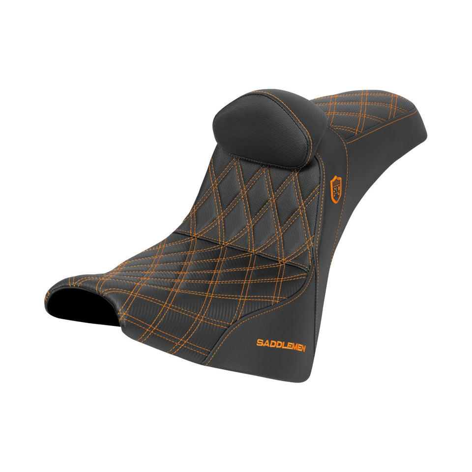 SADDLEMEN - PRO SERIES SDC PERFORMANCE SEAT - SOFTAIL - FAT BOB / STREET BOB - '18-'25 / STREET BOB / SOFTAIL STANDARD / WITH BACKREST
