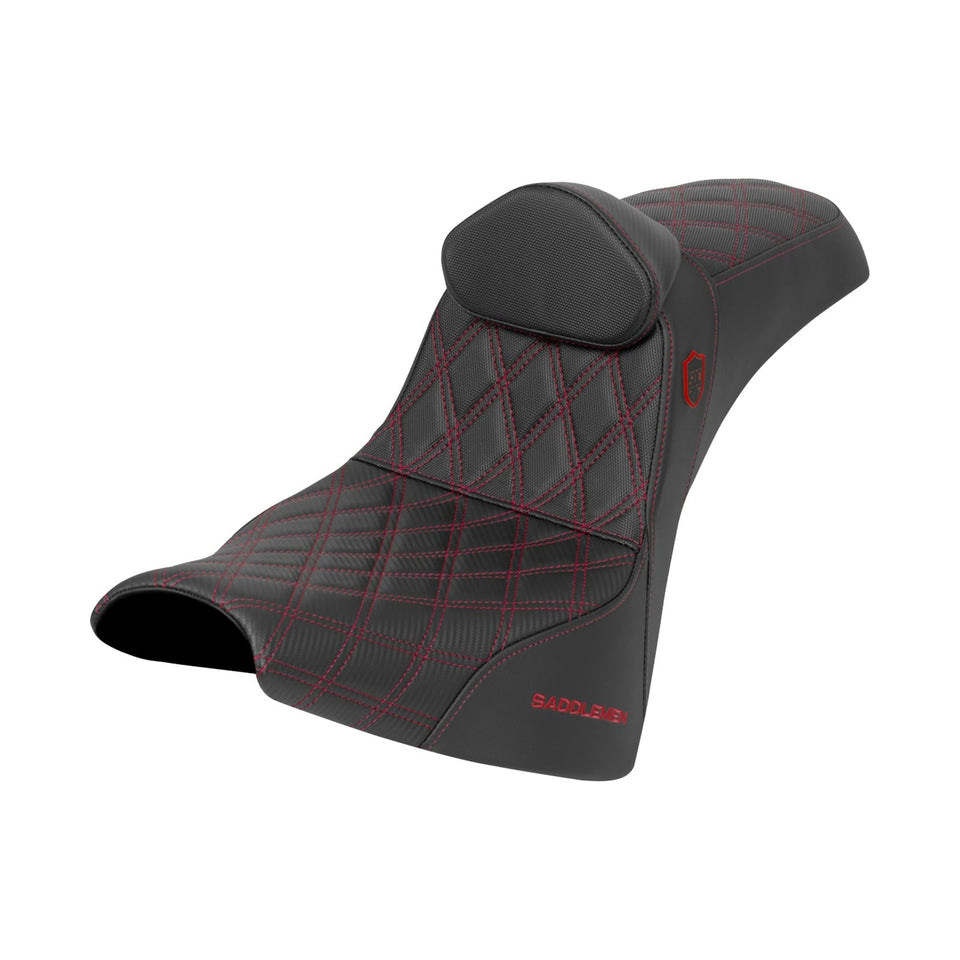 SADDLEMEN - PRO SERIES SDC PERFORMANCE SEAT - SOFTAIL - FAT BOB / STREET BOB - '18-'25 / STREET BOB / SOFTAIL STANDARD / WITH BACKREST