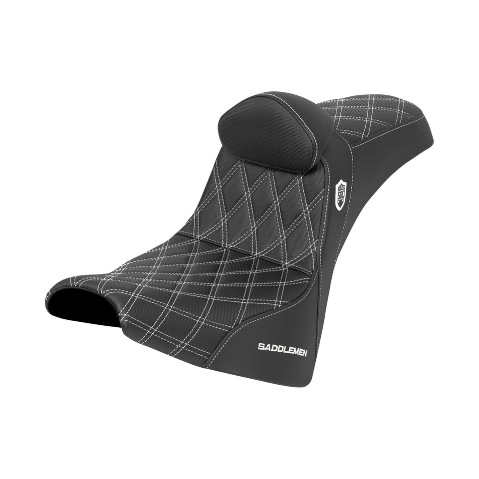 SADDLEMEN - PRO SERIES SDC PERFORMANCE SEAT - SOFTAIL - FAT BOB / STREET BOB - '18-'25 / STREET BOB / SOFTAIL STANDARD / WITH BACKREST