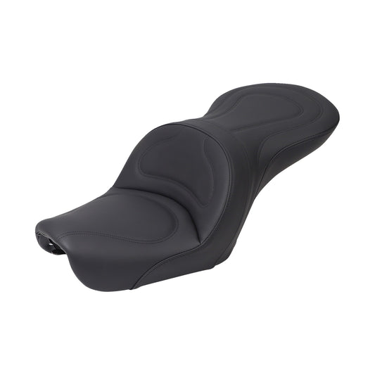 SADDLEMEN - SEAT - EXPLORER(TM) - WITHOUT BACKREST - STITCHED - BLACK - FXD '04-'05
