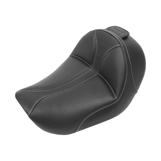 SADDLEMEN - DOMINATOR SOLO SEAT - W/O BACKREST - BLACK W/ GRAY STITCHING - FL/FX '06-'17