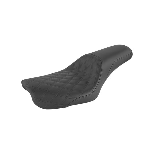 SADDLEMEN - PROFILER SEAT - FRONT LATTICE/REAR SMOOTH - BLACK - FXD '04-'05