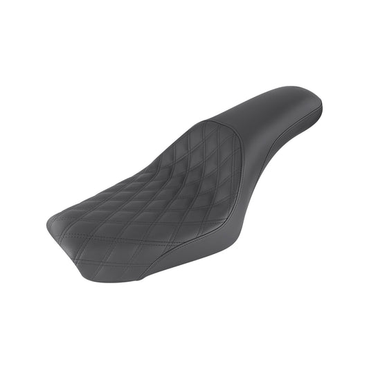 SADDLEMEN - PROFILER SEAT - FRONT LATTICE/REAR SMOOTH - BLACK - FXDWG '04-'05