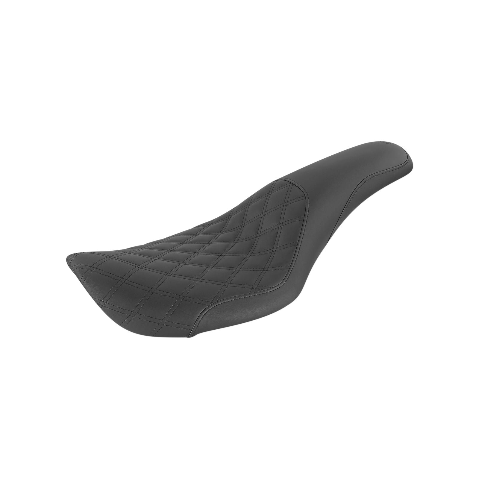 SADDLEMEN - PROFILER SEAT - FRONT LATTICE/REAR SMOOTH - BLACK - FXDWG '96-'03