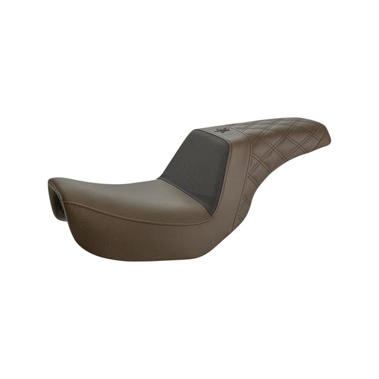 SADDLEMEN - UNKNOWN INDUSTRIES SEAT - FRONT CARBON FIBER/BLACK GRIPPER LUMBAR/REAR LATTICE STITCH - DYNA