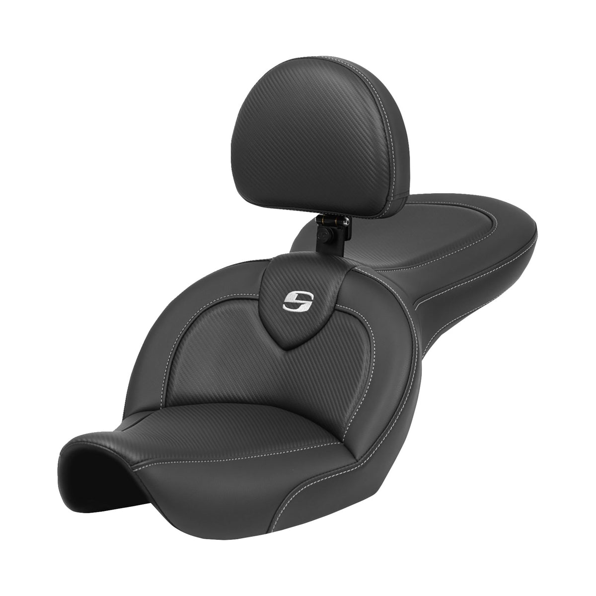 SADDLEMEN - ROADSOFA(TM) SEAT - WITH BACKREST - CARBON FIBER - FXDWG '96-'03