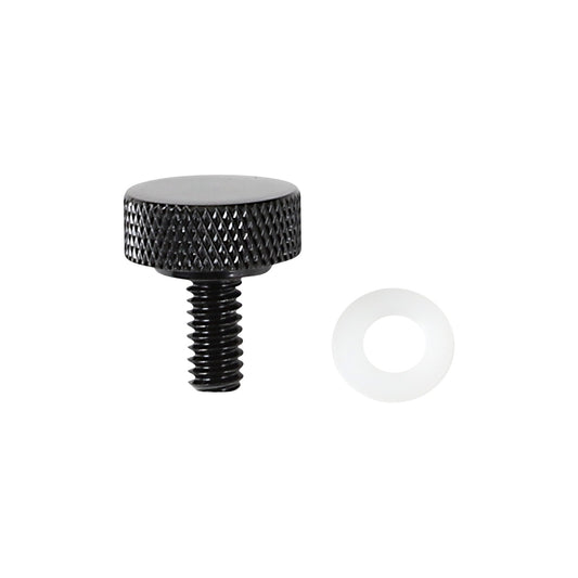 DRAG SPECIALTIES - SEAT KNOB - SMOOTH - BLACK - 1/4"-20