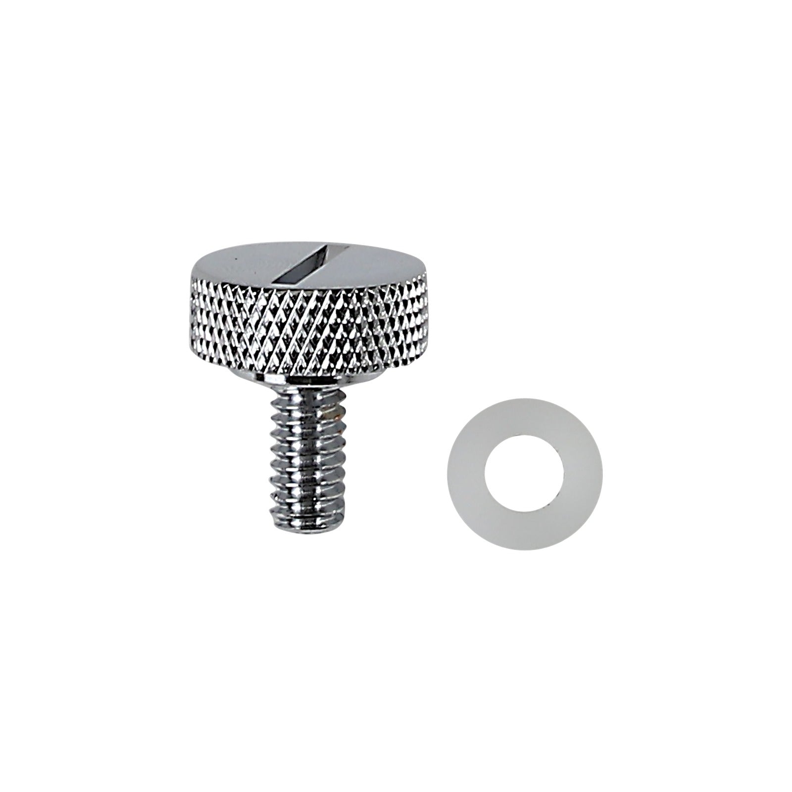 DRAG SPECIALTIES - SEAT KNOB - SLOTTED - CHROME - 1/4"-20