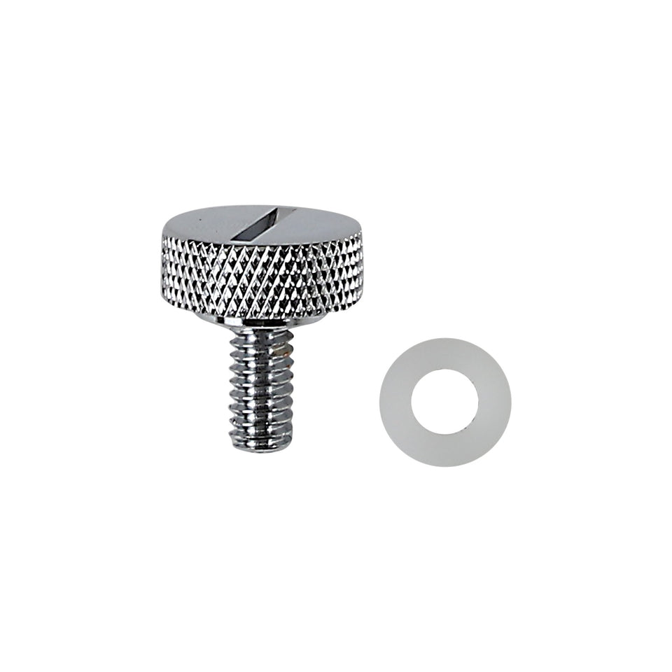 DRAG SPECIALTIES - SEAT KNOB - SLOTTED - CHROME - 1/4"-20
