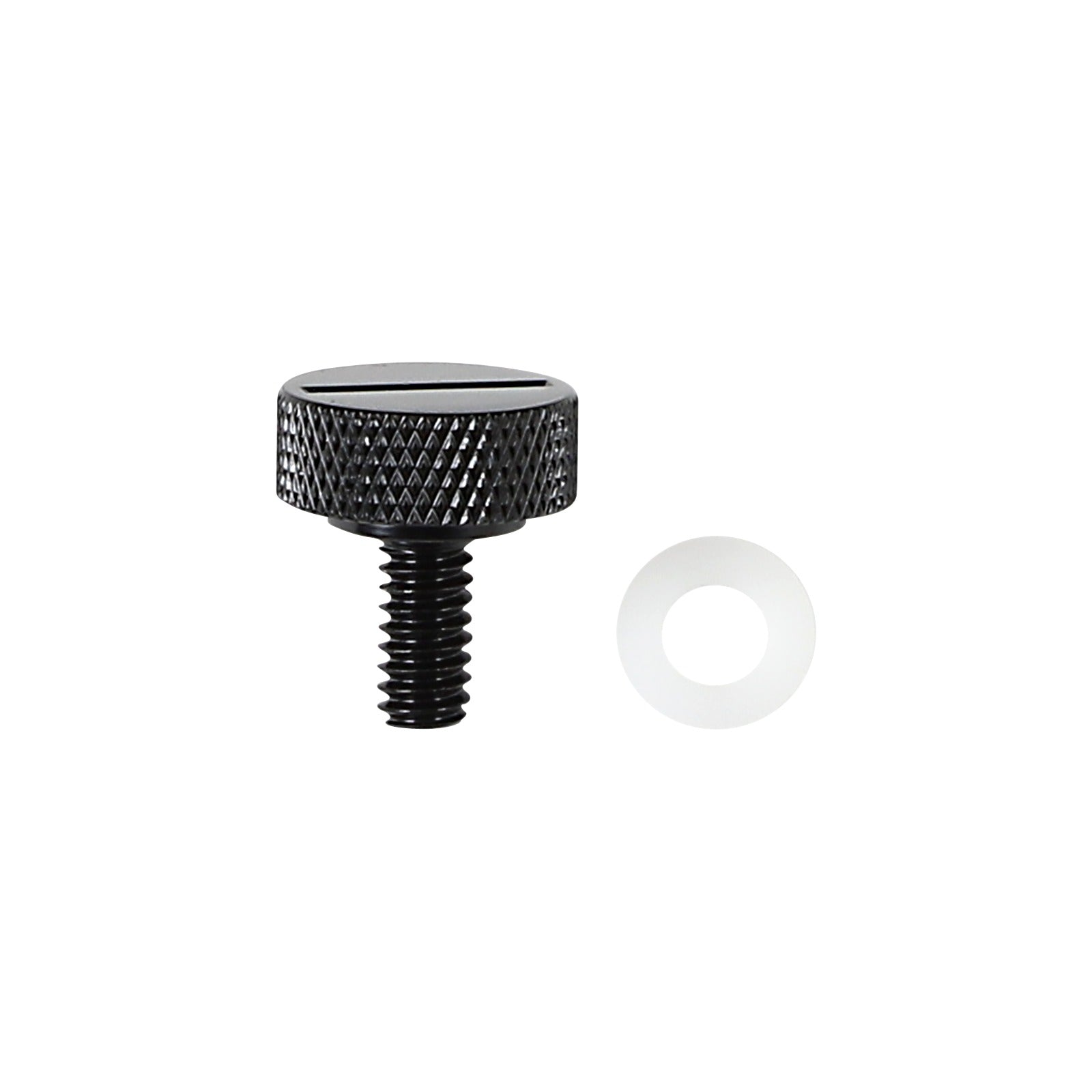 DRAG SPECIALTIES - SEAT KNOB - SLOTTED - BLACK - 1/4"-20