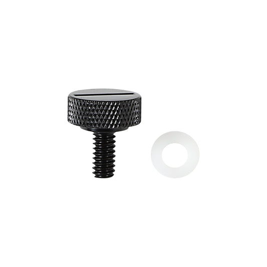 DRAG SPECIALTIES - SEAT KNOB - SLOTTED - BLACK - 1/4"-20