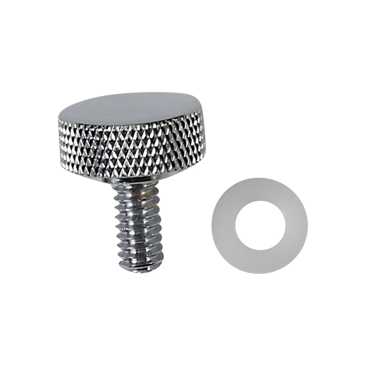 DRAG SPECIALTIES - SEAT KNOB - SMOOTH - CHROME - 1/4"-28