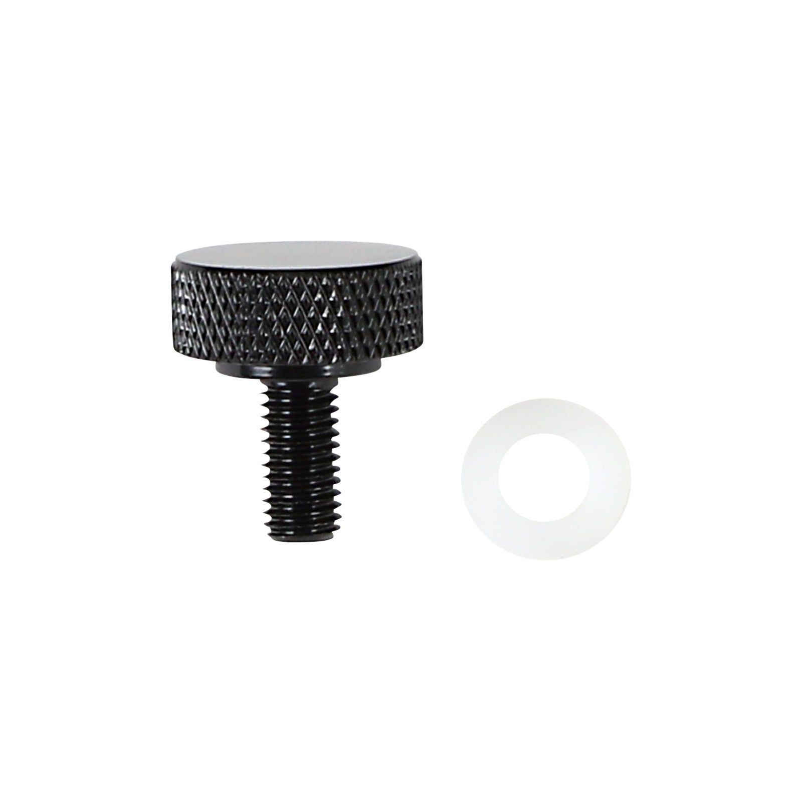 DRAG SPECIALTIES - SEAT KNOB - SMOOTH - BLACK - 1/4"-28