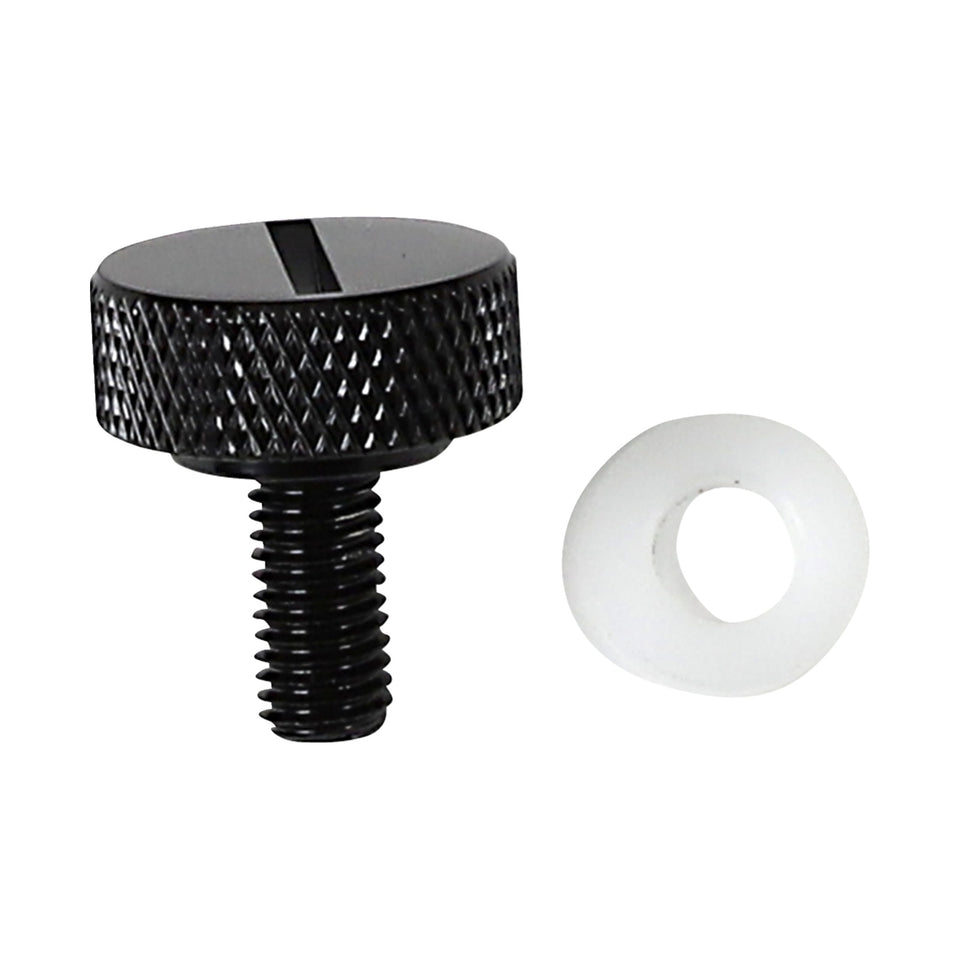 DRAG SPECIALTIES - SEAT KNOB - SLOTTED - BLACK - 1/4"-28