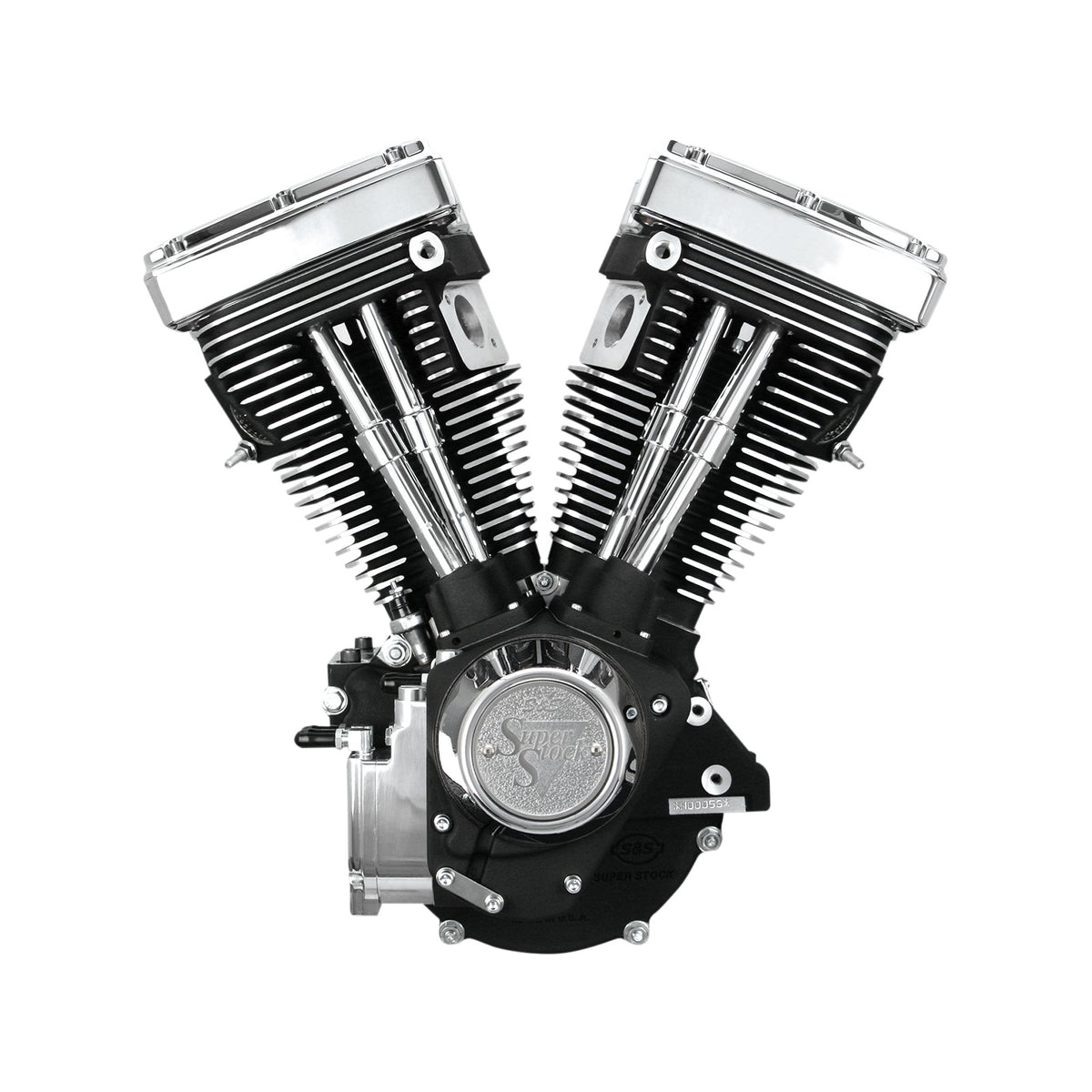 S&S CYCLE - V80 LONG-BLOCK ENGINE - NATURAL - CUSTOM CHASSIS | EVOLUTION BIG TWIN
