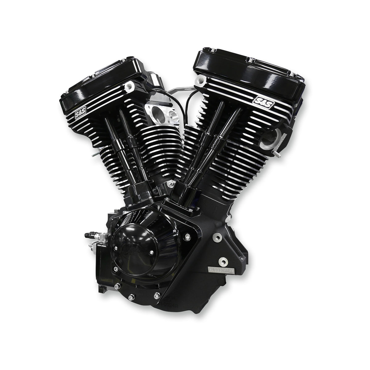 S&S CYCLE - V111 LONG-BLOCK ENGINE - WRINKLE BLACK - '84-'99 CUSTOM CHASIS W/ALTERNATOR STYLE PRIMARY