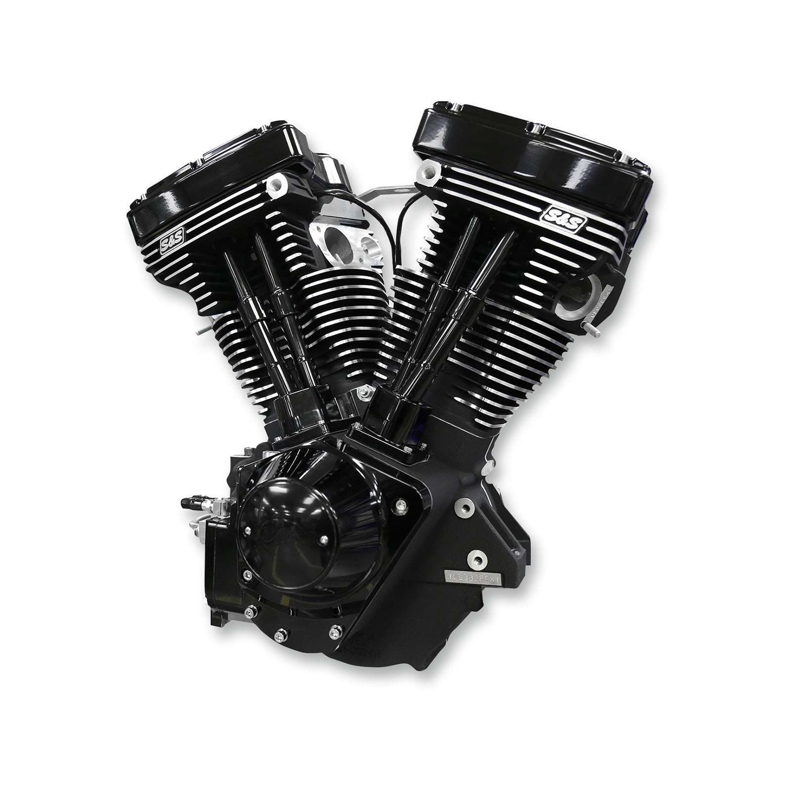 S&S CYCLE - V111 LONG-BLOCK ENGINE - BLACK EDITION - '84-'99 CUSTOM CHASIS W/ALTERNATOR STYLE PRIMARY
