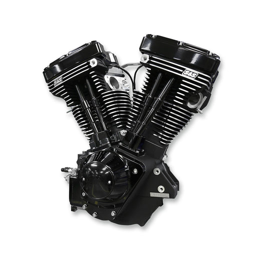 S&S CYCLE - V111 LONG-BLOCK ENGINE - BLACK EDITION - '84-'99 CUSTOM CHASIS W/ALTERNATOR STYLE PRIMARY