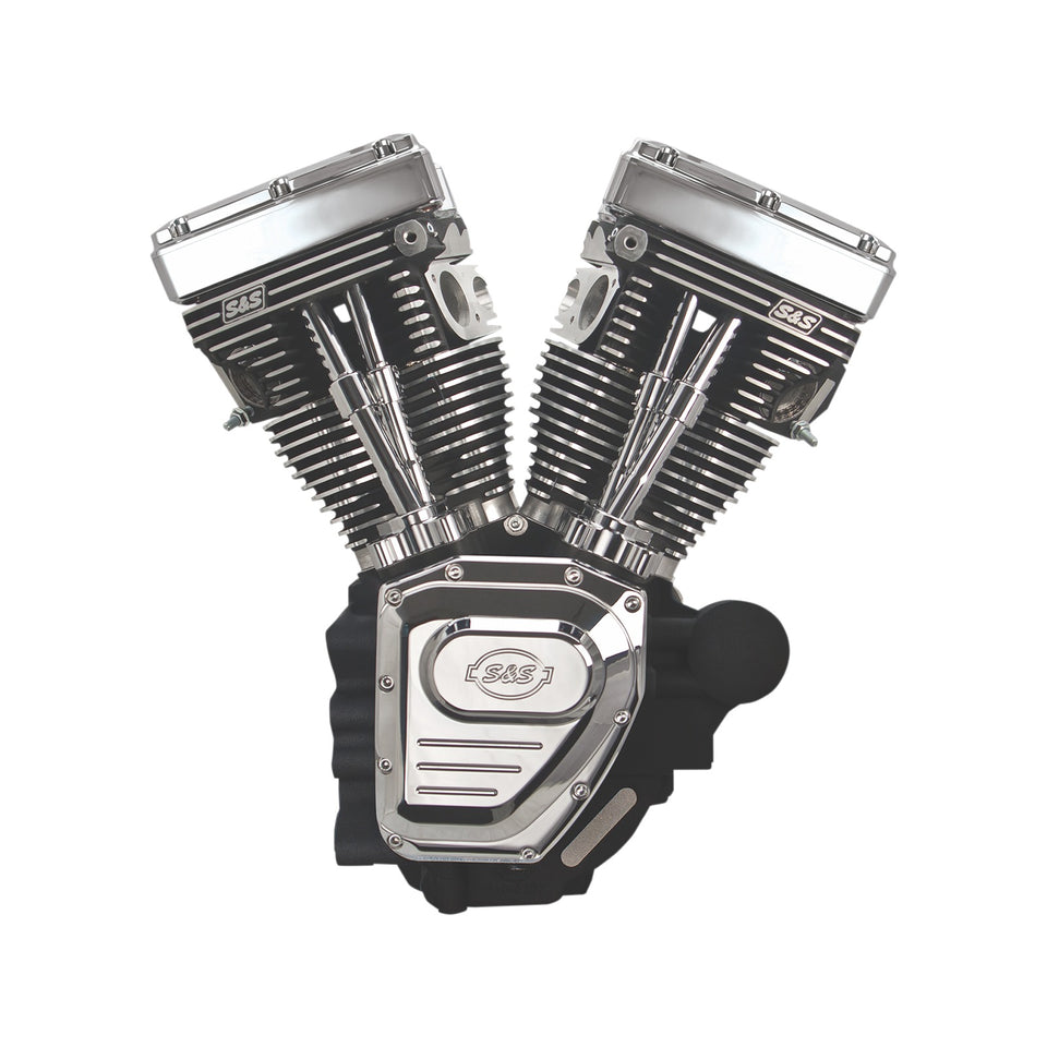 S&S CYCLE - T111 LONG BLOCK ENGINE - WRINKLE BLACK AND CHROME - TOURING | DYNA