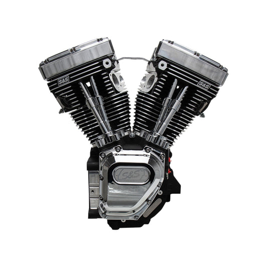 S&S CYCLE - T111 LONG BLOCK ENGINE - WRINKLE BLACK AND CHROME - TOURING | DYNA
