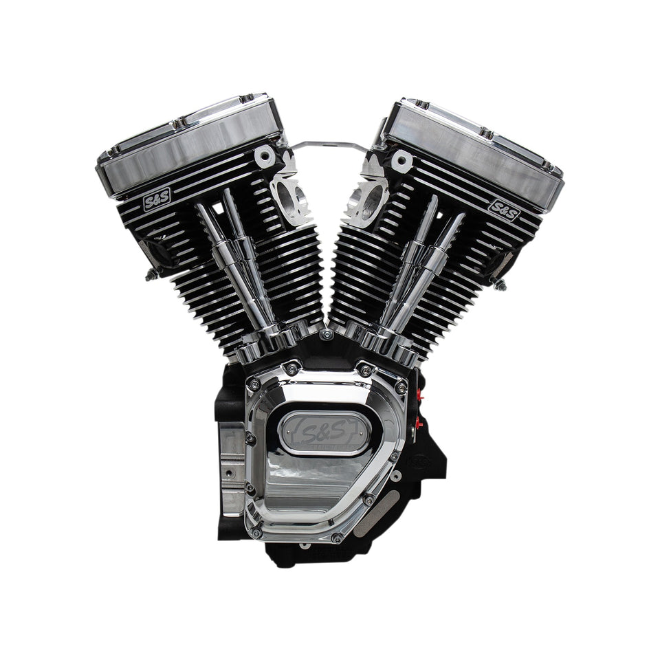 S&S CYCLE - T111 LONG BLOCK ENGINE - WRINKLE BLACK AND CHROME - TOURING | DYNA
