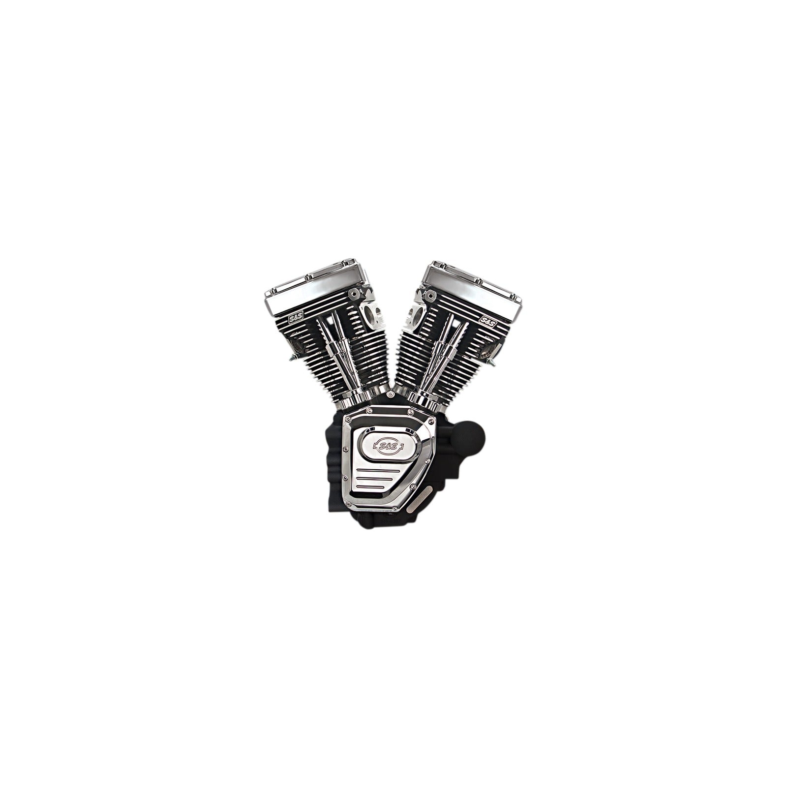 S&S CYCLE - T124 LONG BLOCK ENGINE - WRINKLE BLACK AND CHROME - TOURING