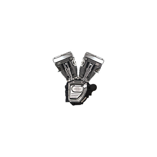 S&S CYCLE - T124 LONG BLOCK ENGINE - WRINKLE BLACK AND CHROME - TOURING