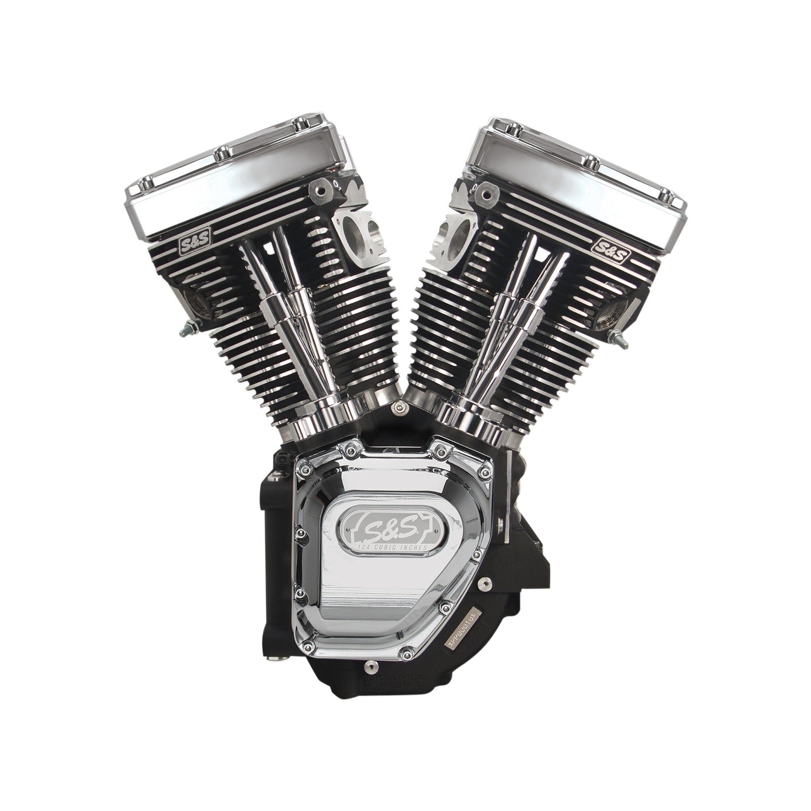 S&S CYCLE - T124 LONG BLOCK ENGINE - WRINKLE BLACK AND CHROME - TOURING | DYNA