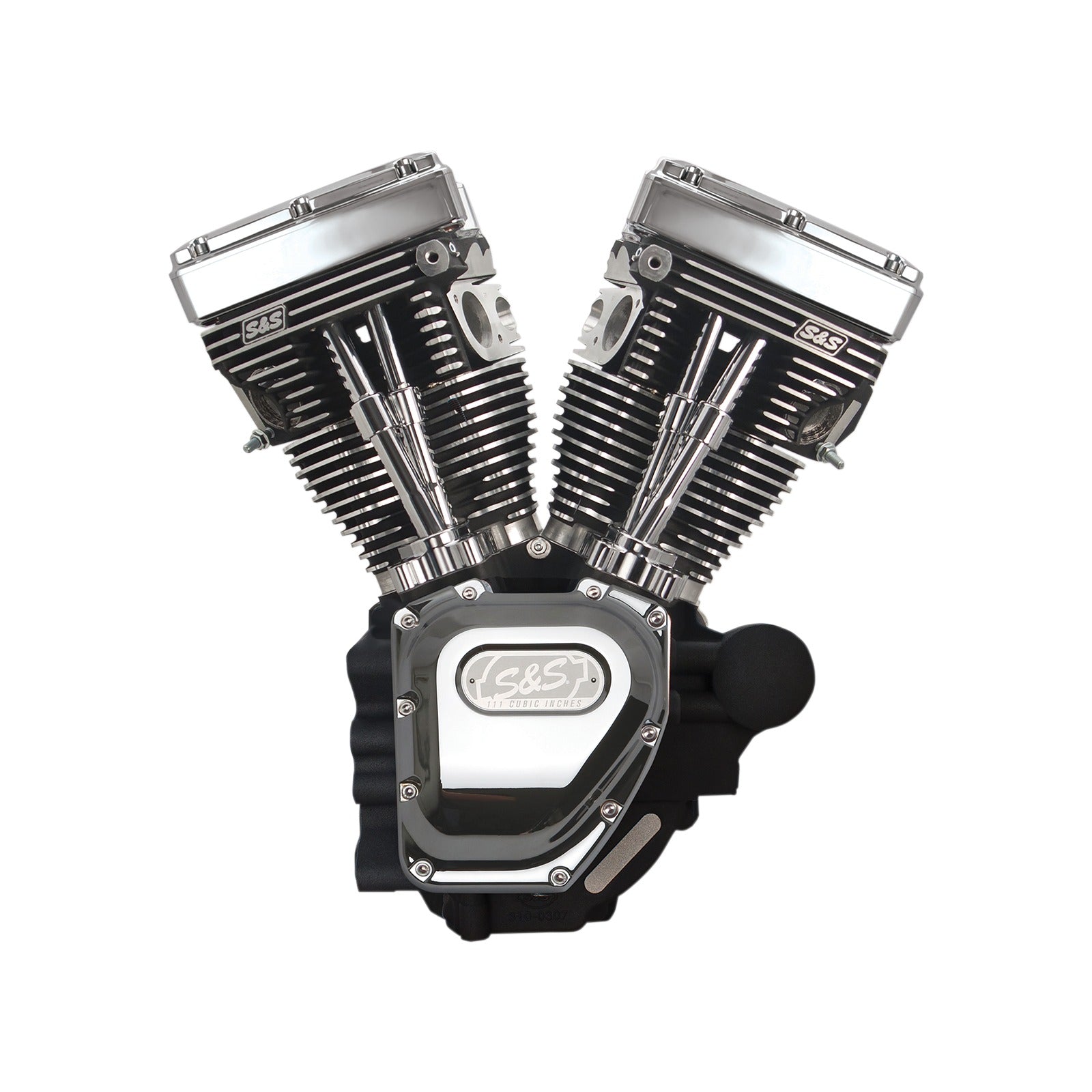 S&S CYCLE - T111 LONG BLOCK ENGINE - WRINKLE BLACK AND CHROME - TOURING