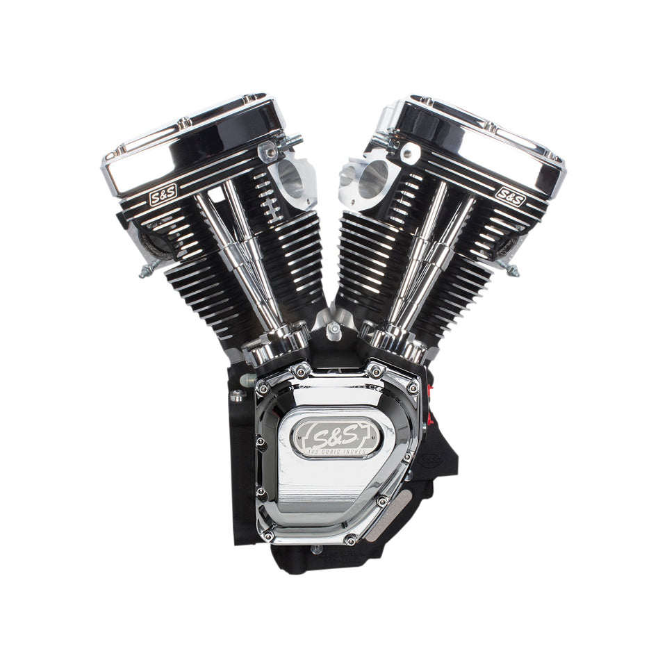 S&S CYCLE - T143 LONG BLOCK ENGINE - WRINKLE BLACK AND CHROME - TOURING | DYNA